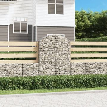 Vidaxl vidaXL Obokasta gabionska košara 100x50x140/160 cm pocinkano železo