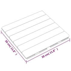 Vidaxl Talne plošče 20 kos 30x30 cm trden akacijev les navpični vzorec
