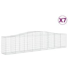 Vidaxl Obokane gabion košare 7 kosov 400x50x80/100 cm cinkano železo