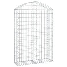 Vidaxl Obokana gabonska košara 100x30x140/160 cm pocinkano železo