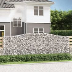 Vidaxl Obokane gabion košare 25 kos 400x50x140/160 cm pocinkano železo