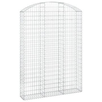 Vidaxl Obokana gabonska košara 150x30x200/220 cm pocinkano železo