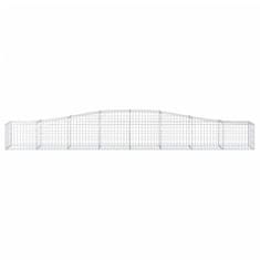Vidaxl Obokana gabonska košara 400x50x40/60 cm pocinkano železo