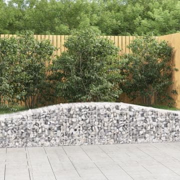 shumee Obokane gabion košare 25 kosa 400x50x40/60 cm pocinkano železo