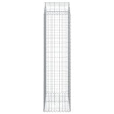 Vidaxl Obokana gabonska košara 100x50x180/200 cm pocinkano železo