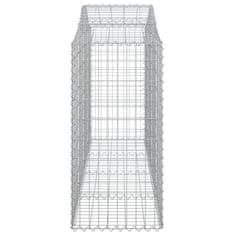 Vidaxl Obokane gabion košare 7 kosov 200x50x120/140cm pocinkano železo