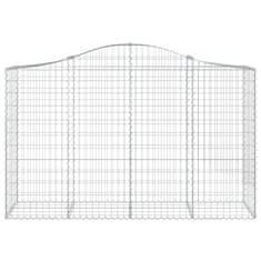 Vidaxl Obokane gabion košare 7 kosov 200x50x120/140cm pocinkano železo