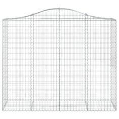 Vidaxl Obokana gabonska košara 200x50x160/180 cm pocinkano železo