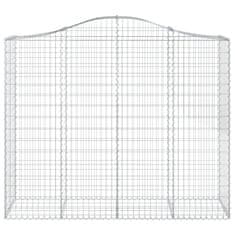 Vidaxl Obokana gabionska košara 9kos 200x50x160/180cm pocinkano železo