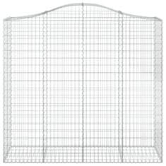 Vidaxl Obokane gabion košare 14kosi 200x50x180/200 cm pocinkano železo