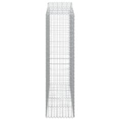Vidaxl Obokane gabion košare 14kosi 200x50x180/200 cm pocinkano železo