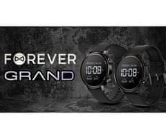 Forever GRAND SW-700 pametna ura, Bluetooth, Android+iOS, baterija, aplikacija, IP68, +pašček, črna - odprta embalaža