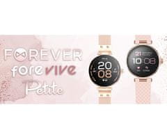 Forever PETITE SB-305 pametna ura, Bluetooth, Android+iOS, baterija, aplikacija, IP68, menstrualni cikel, +pašček, roza zlata (Rose Gold)
