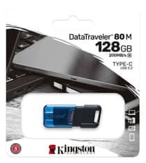 Kingston DataTraveler 80 M USB ključ, 128 GB, USB-C 3.2 Gen 1 (DT80M/128GB)