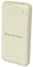 Tellur Green PD103 Powerbank, 10000 mAh, 2xQC3.0 + PD 18W, Cream