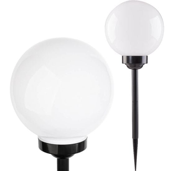 Polux Solarna vrtna svetilka LED okrasna KROGLA do zemljo 25cm