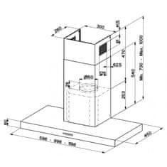 Faber Stilo Comfort BX Matt A120 kuhinjska napa