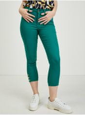 Orsay Zelené dámské zkrácené kalhoty ORSAY 32