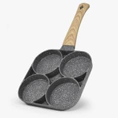 Cool Mango Ponev s 4 luknjami, ki se ne sprijema, za jajca, palačinke, burgerje, deluje na plinskih in indukcijskih kuhalnikih, pripravite 4 različne jedi hkrati, enostavno čiščenje,9cm premer, 35cm ročaj - 4pan