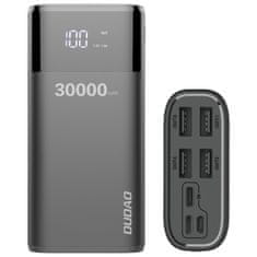 DUDAO powerbank 4x usb 30000mah z lcd zaslonom 3a črn (k8max črn)