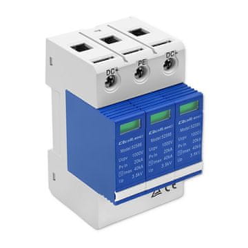 Qoltec DC prenapetostni odvodnik | 3P | 1000V | T2 | C