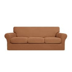 VivoVita Stretch&Sit SOFA – Raztegljive prevleke za sedežno garnituro - KOTNA SEDEŽNA (2x trosed), karamel