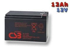 CSB Nadomestna baterija 12V - 12Ah GP12120 F2 - združljiva z RBC4/6