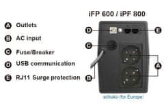 FSP UPS iFP 600, 600 VA / 360W, LCD, linijski interaktivni