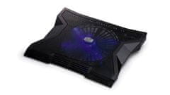 Cooler Master NotePal XL za NTB 9-17'', črn, 23 cm modri ventilator z modro osvetlitvijo, 3-portno vozlišče USB