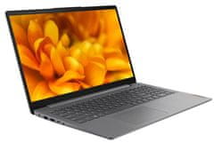 Lenovo IdeaPad 3 prenosnik, i3-1115G4, 15,6FHD, 12GB/SSD512GB, UMA, DOS, siv (82H80342SC)