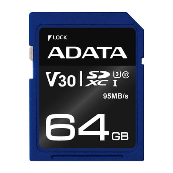 A-Data SDXC 64GB UHS-I U3 V30S 95/60MB/s