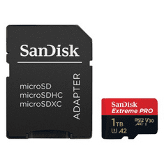SanDisk Extreme Pro microSDXC 1 TB 170 MB/s A2 C10 V30 UHS-I U3, adapter, PRENOSNI 214508