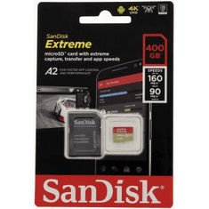 SanDisk Pomnilniška kartica Extreme micro SDXC 400 GB 160 MB/s A2 C10 V30 UHS-I U3