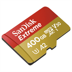 SanDisk Extreme micro SDXC 400 GB 160 MB/s A2 C10 V30 UHS-I U3, adapter, NHRADA 121588