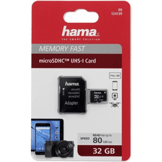 Hama microSDHC 32 GB Class 10 UHS-I 80 MB/s + adapter/mobilni telefon