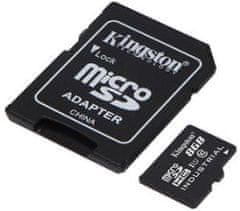 Kingston Kingstonov industrijski/mikro SDHC/8GB/100MBps/UHS-I U3/Class 10/+ adapter