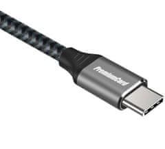 PremiumCord Kabel USB 3.2 Gen 1 USB-C moški do USB-C moški, bombažna pletenica, 2 m