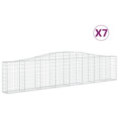 Vidaxl Obokane gabion košare 7 kosov 400x30x80/100 cm cinkano železo