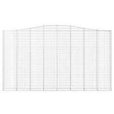 Vidaxl Obokane gabion košare 8 kosa 400x50x220/240 cm pocinkano železo