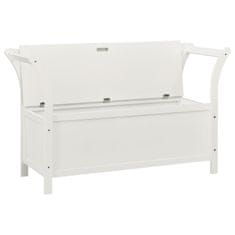 Greatstore Klop bela 107x45x75,5 cm trden les jelke