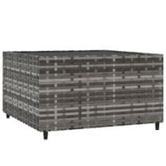 Vidaxl Kvadratna vrtna klubska mizica siva 50x50x30 cm poli ratan