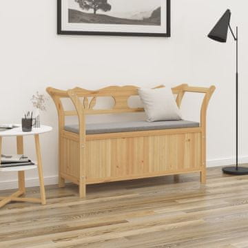 Vidaxl vidaXL Klop, 107x45x75,5 cm, masivni jelkov les