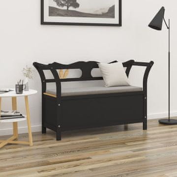 Vidaxl vidaXL Klop črne barve 107x45x75,5 cm masiven les jelke