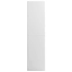 Vidaxl Garderobna omara visok sijaj bela 100x50x200 cm iverna plošča