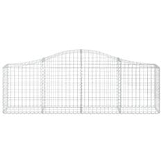 Vidaxl Obokana gabionska košara 9 kosov 200x30x60/80cm cinkano železo