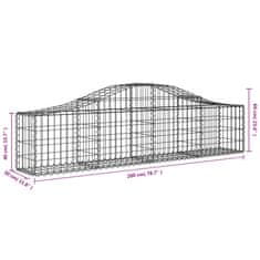 Vidaxl Obokane gabion košare 40 kosov 200x30x40/60 cm pocinkano železo