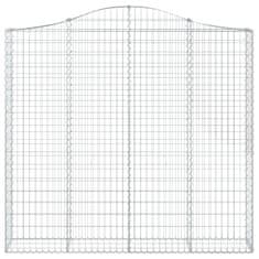 Vidaxl Obokane gabion košare 20kosov 200x30x180/200cm pocinkano železo