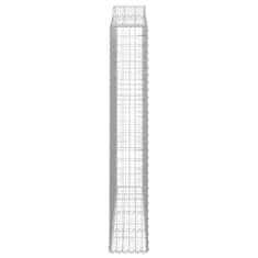 Vidaxl Obokane gabion košare 18kosov 200x30x180/200cm pocinkano železo