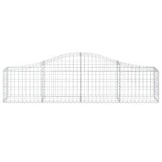 Vidaxl Obokane gabion košare 7 kosov 200x30x40/60 cm pocinkano železo