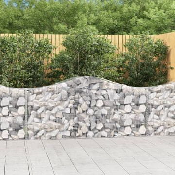 Vidaxl vidaXL Obokasta gabionska košara 200x30x80/100 cm pocinkano železo